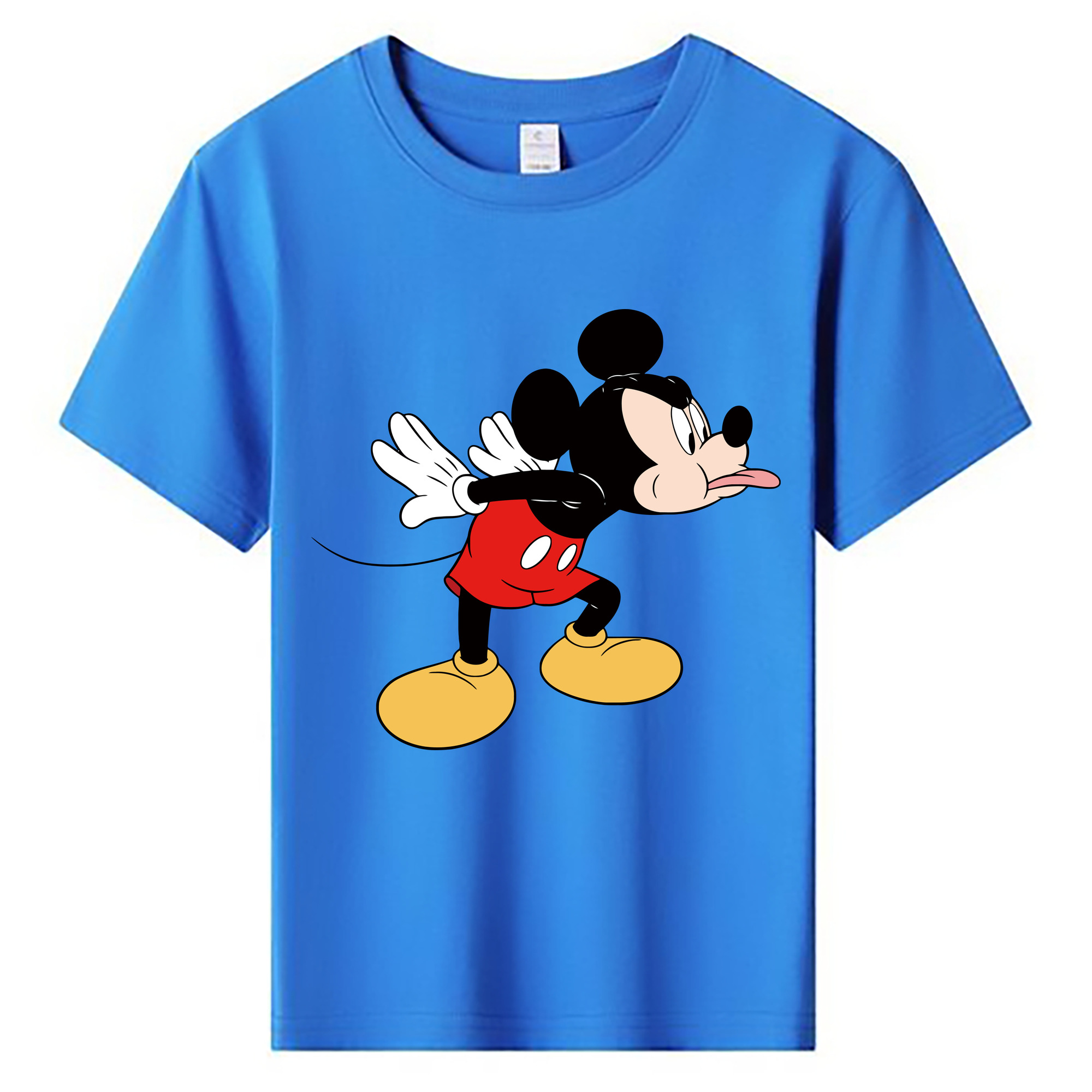 ミッキーマウス Mickey Mouse 綿100％キッズTシャツ（フロントプリント）